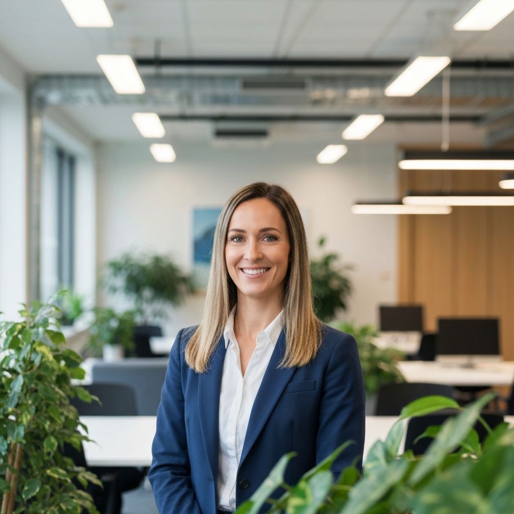 Skincare guidance consultant in bright office