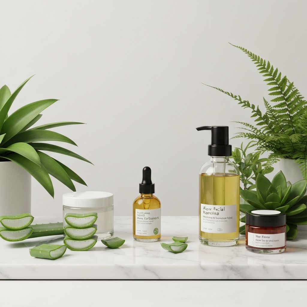 Natural facial care products with botanical ingredients